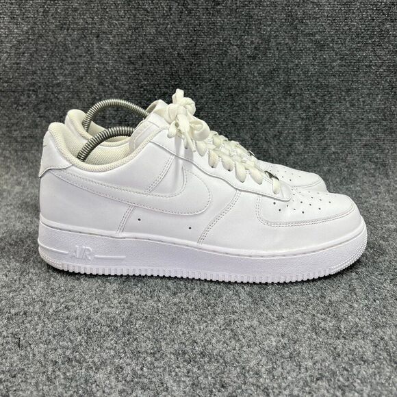 Nike Air Force 1 \'07 Shoes Men\'s Size 12 Triple White Leather Retro Low Athletic main image 8